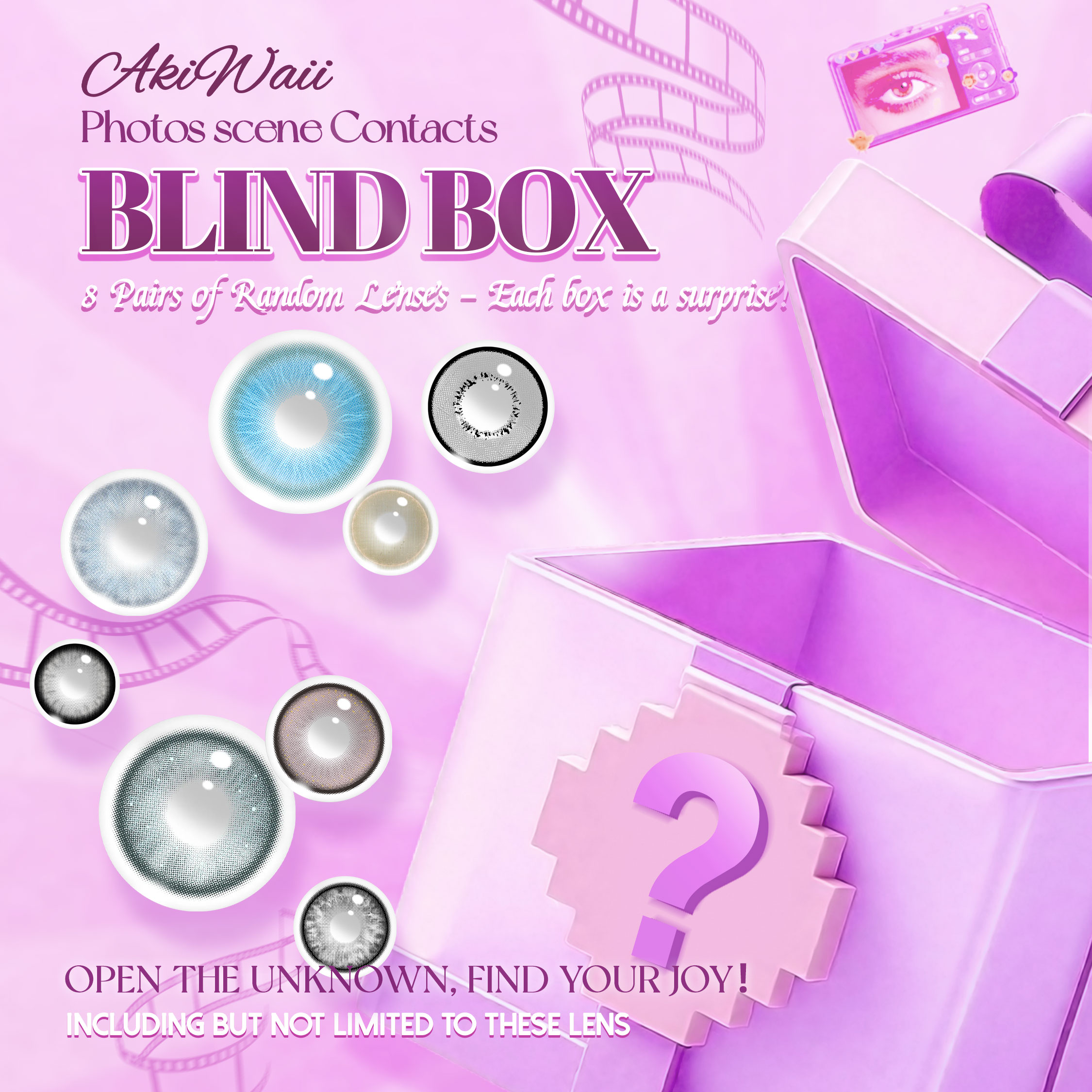 Photos Scene Contacts Blind Box | 8 Pairs, 1 Year