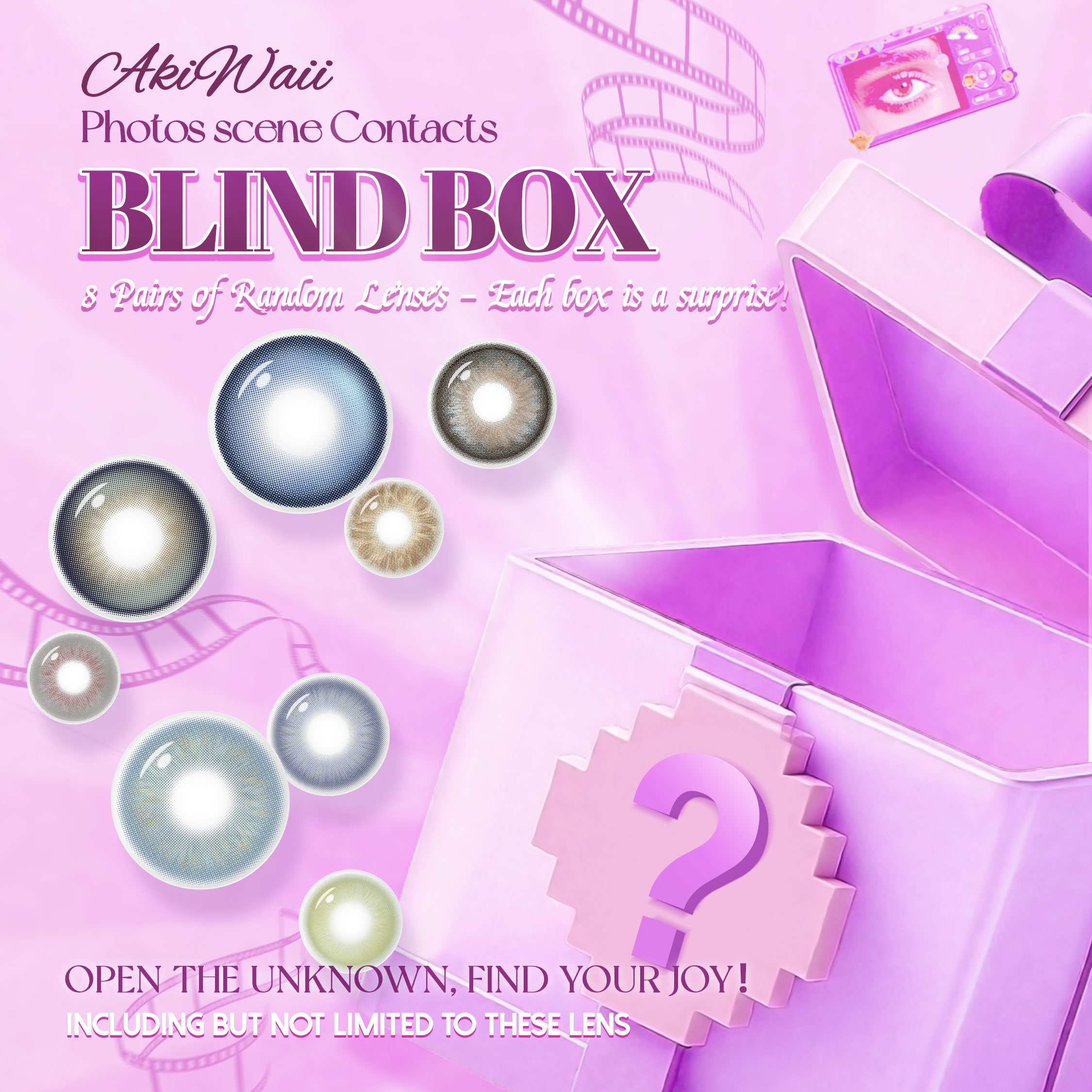 Photos Scene Contacts Blind Box | 8 Pairs, 1 Year
