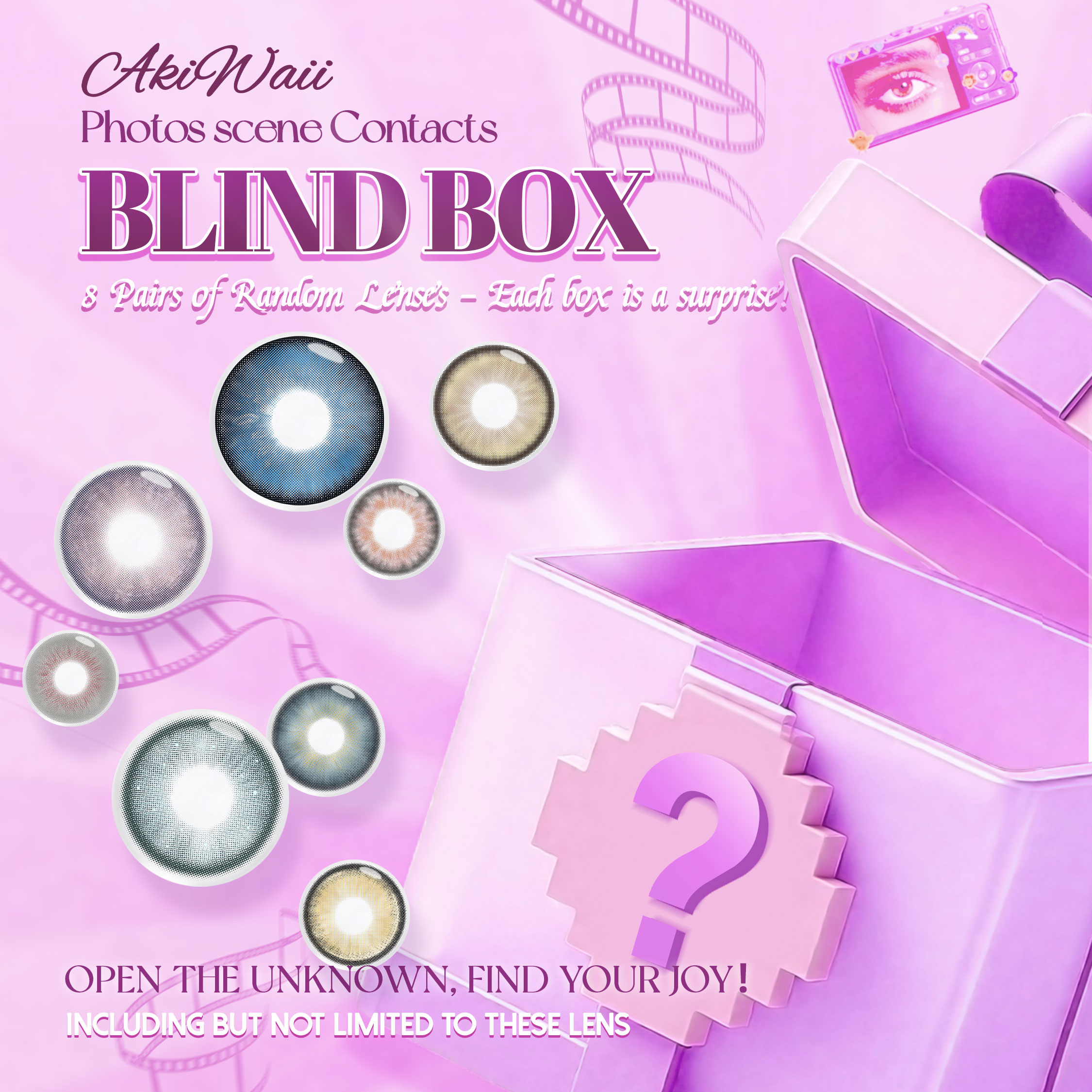 Photos Scene Contacts Blind Box | 8 Pairs, 1 Year