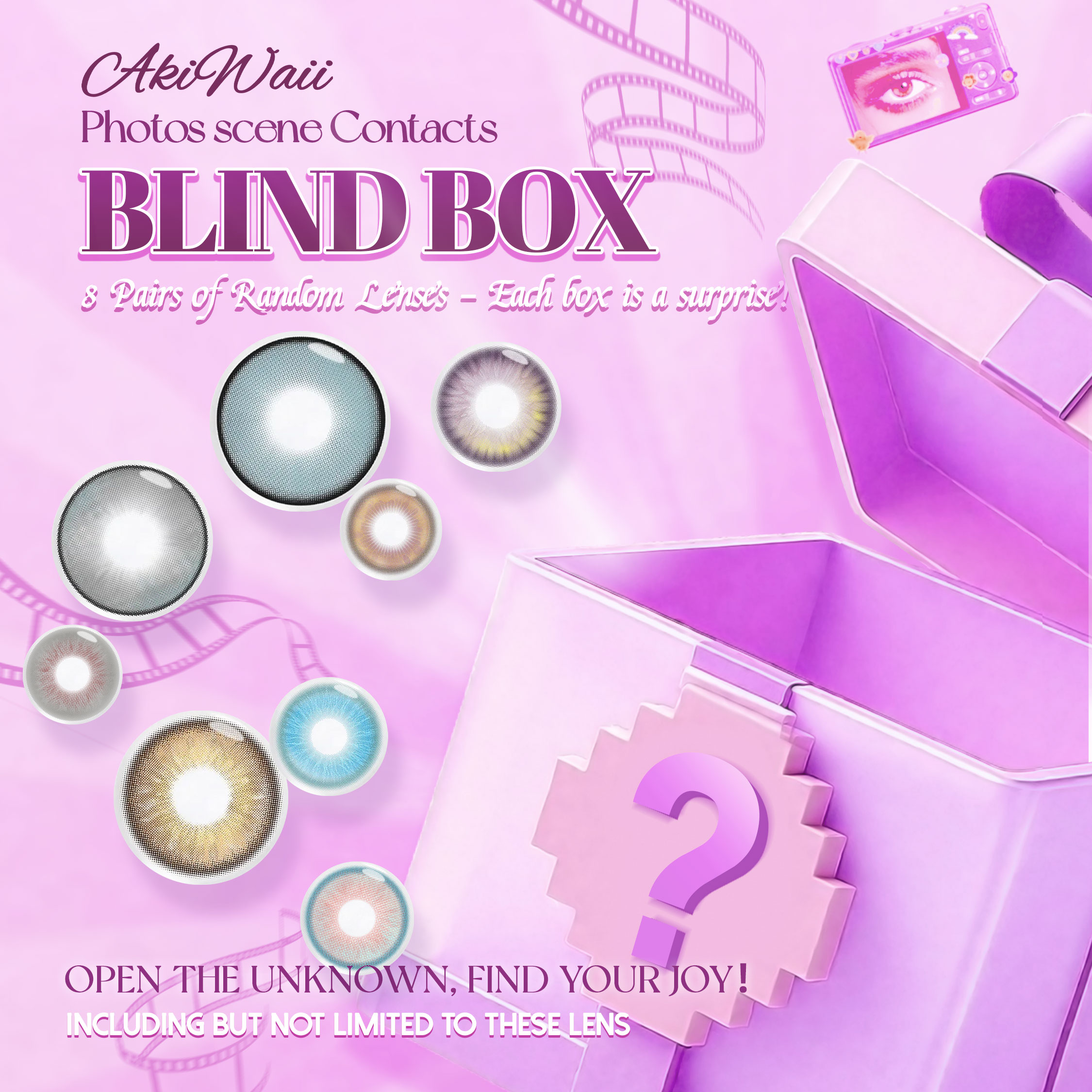Photos Scene Contacts Blind Box | 8 Pairs, 1 Year