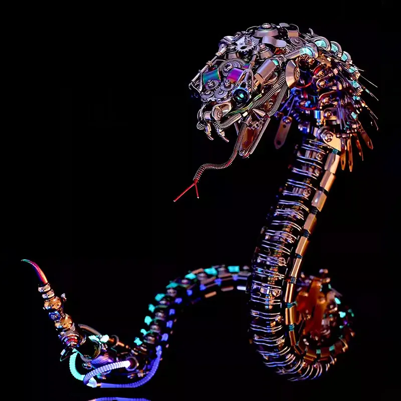 3D-Metallpuzzle-Serie Steampunk Mechanische Königskobra