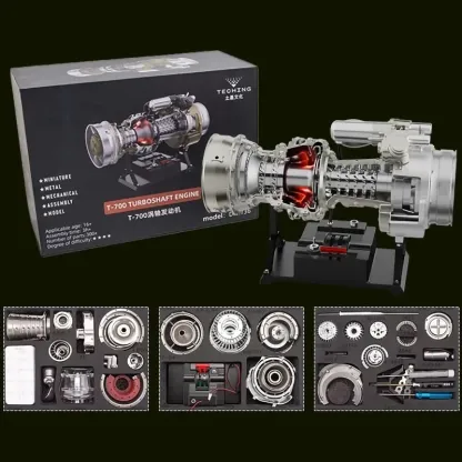 3D-Metallpuzzle-Serie – T-700-Turbowellenmotor (Black-Hawk-Edition)