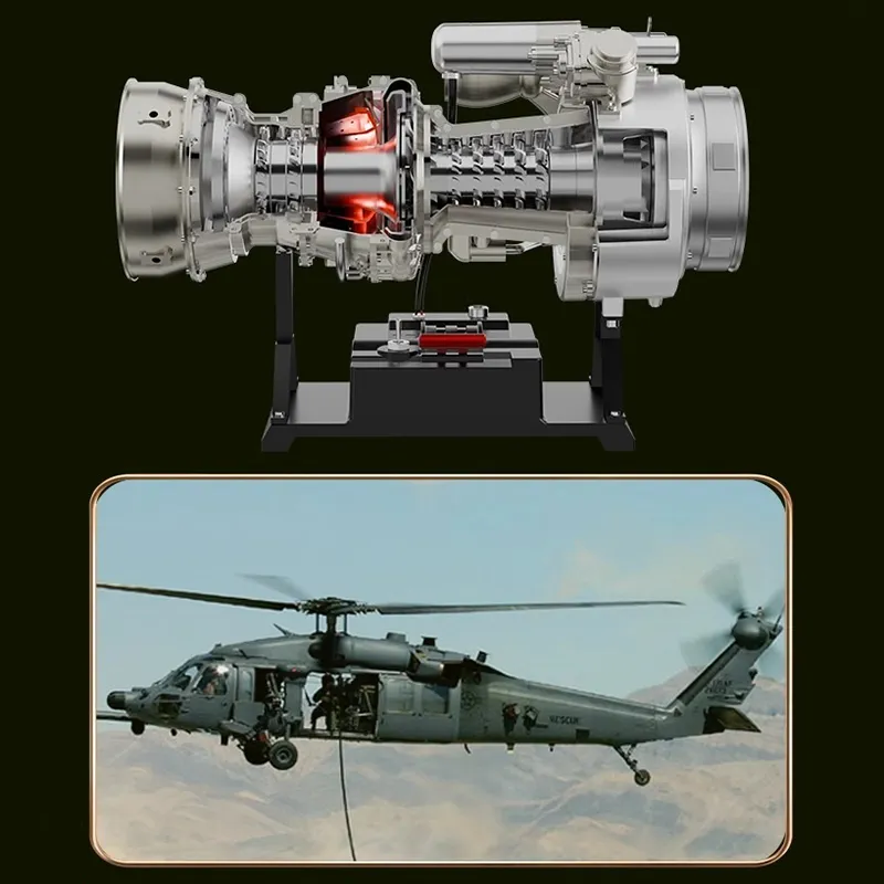 3D-Metallpuzzle-Serie – T-700-Turbowellenmotor (Black-Hawk-Edition)