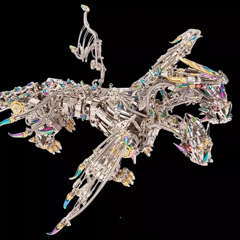 3D-Metallpuzzle-Serie Infernalischer Dreikopfdrache