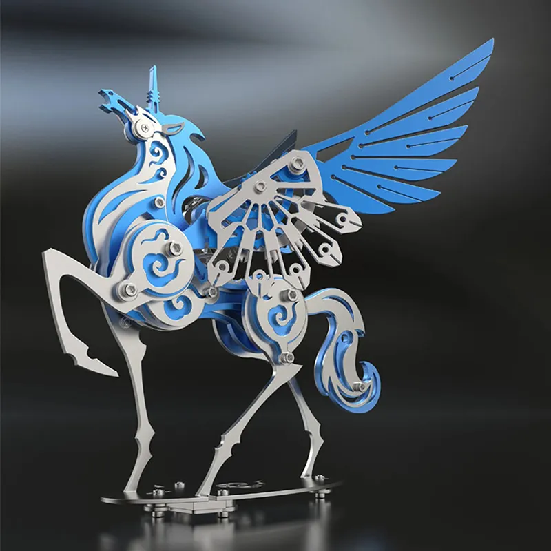 3D-Metallpuzzle-Serie: Mechanische Einhörner