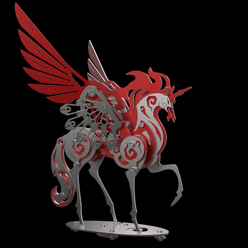 3D-Metallpuzzle-Serie: Mechanische Einhörner