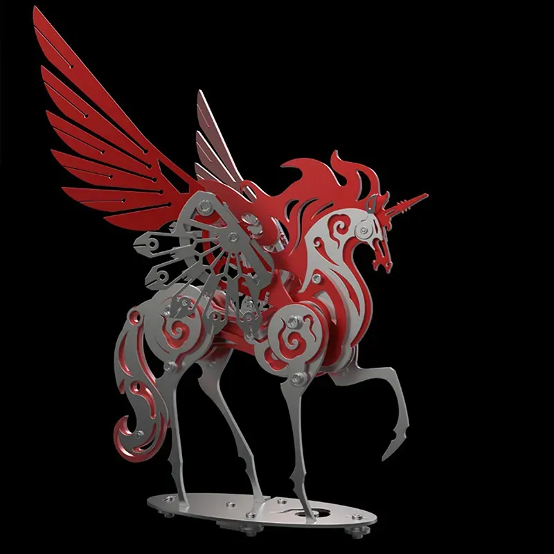 3D-Metallpuzzle-Serie: Mechanische Einhörner
