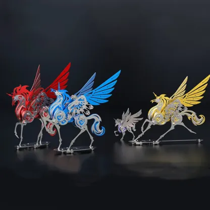 3D-Metallpuzzle-Serie: Mechanische Einhörner