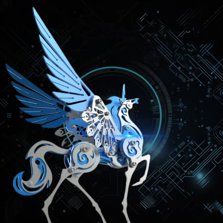 3D-Metallpuzzle-Serie: Mechanische Einhörner