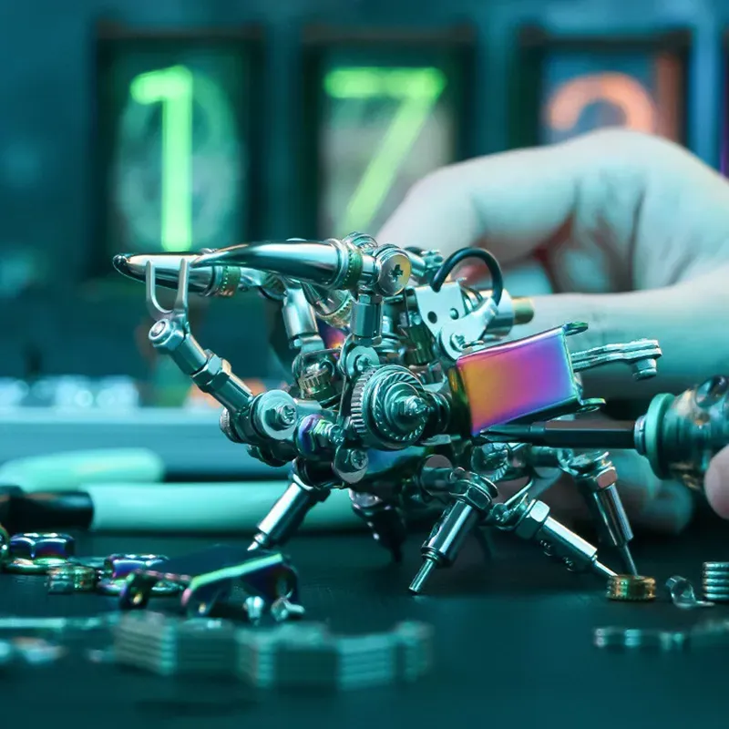 3D-Metallpuzzle-Serie: Silbergepanzertes Käfermodell