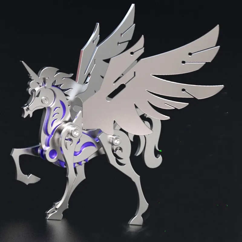 3D-Metallpuzzle-Serie: Mechanische Einhörner