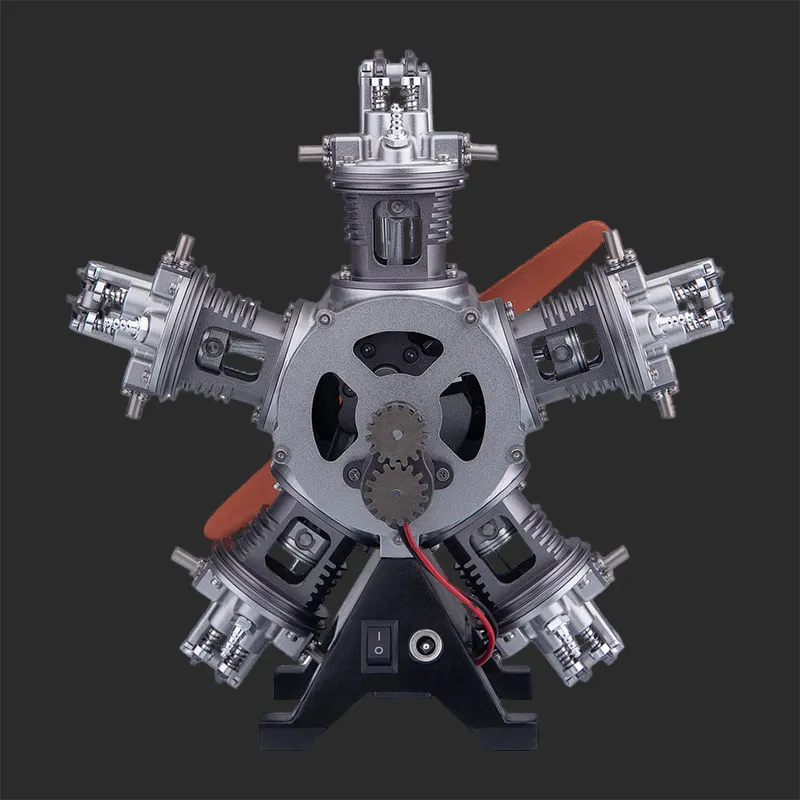 1/6 Maßstab Vollmetall Fünfzylinder-Sternmotor Modellbaukasten