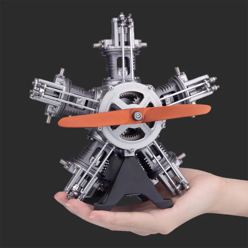 1/6 Maßstab Vollmetall Fünfzylinder-Sternmotor Modellbaukasten