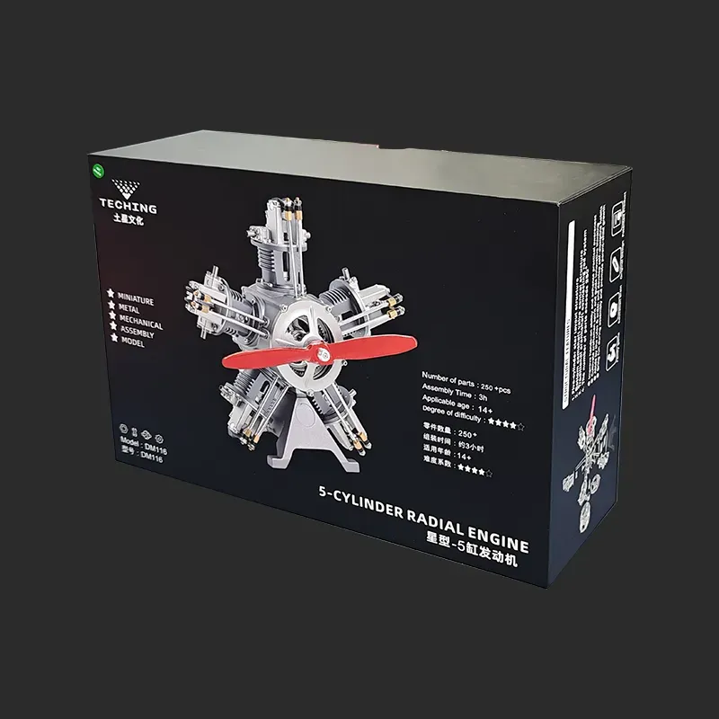 1/6 Maßstab Vollmetall Fünfzylinder-Sternmotor Modellbaukasten