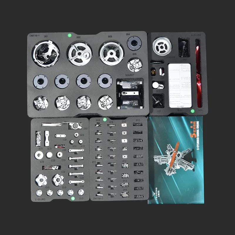 1/6 Maßstab Vollmetall Fünfzylinder-Sternmotor Modellbaukasten