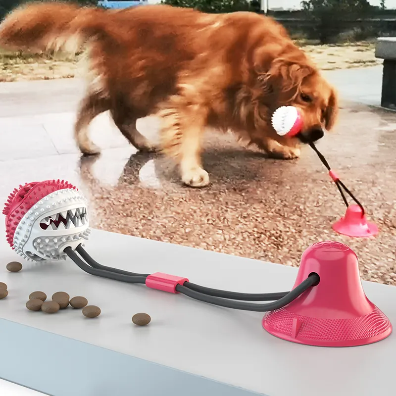 Interactive Suction Cup Dog Toy – Teeth Cleaning, Tug Training & Anxiety Relief