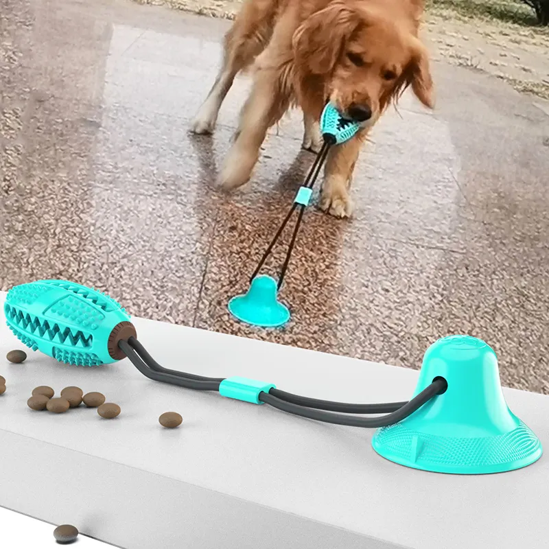 Interactive Suction Cup Dog Toy – Teeth Cleaning, Tug Training & Anxiety Relief