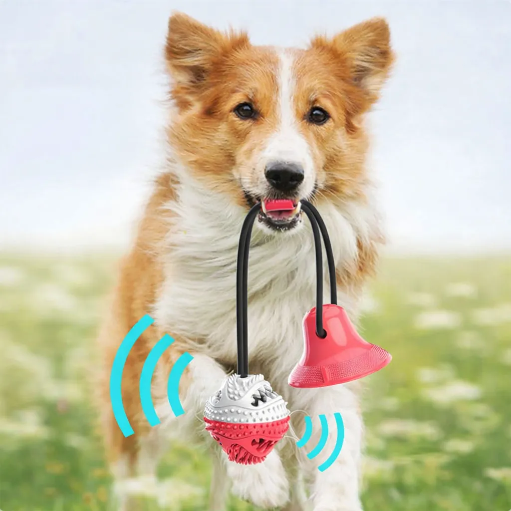 Interactive Suction Cup Dog Toy – Teeth Cleaning, Tug Training & Anxiety Relief