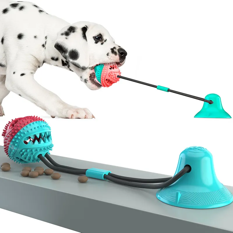 Interactive Suction Cup Dog Toy – Teeth Cleaning, Tug Training & Anxiety Relief
