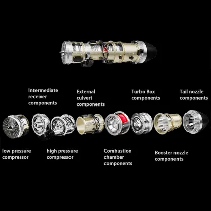 Teching 1/10 Maßstab Vollmetall F-35 Turbofan-Triebwerks-Bausatz