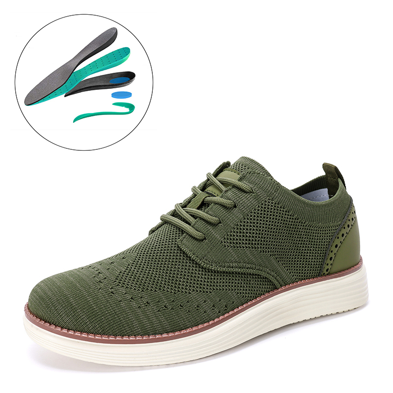 Men's Mesh Oxford Sneakers – Lightweight Casual Walking Shoes with Arch Support, Breathable Lace-Up Fashion Sneakers