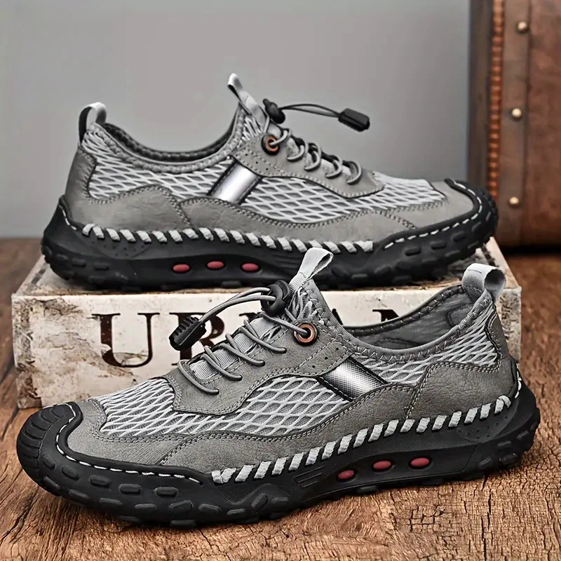 🔥On This Week Sale 70% OFF🔥Men's Breathable Mesh Sneakers- Waterproof, Non-Slip Casual Shoes with Adjustable Drawstring for Outdoor, Beach & Sports