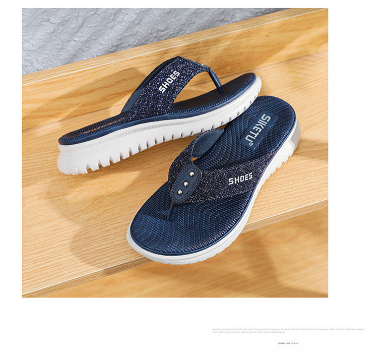 Women Flip Flop Slides Comfortable T- Strap Slippers