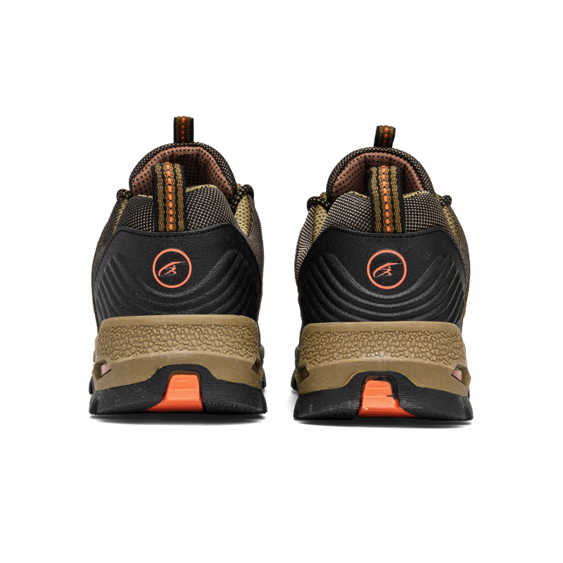 Men's non-slip hiking/work shoes, wide last, arch support, cushioning and comfort.