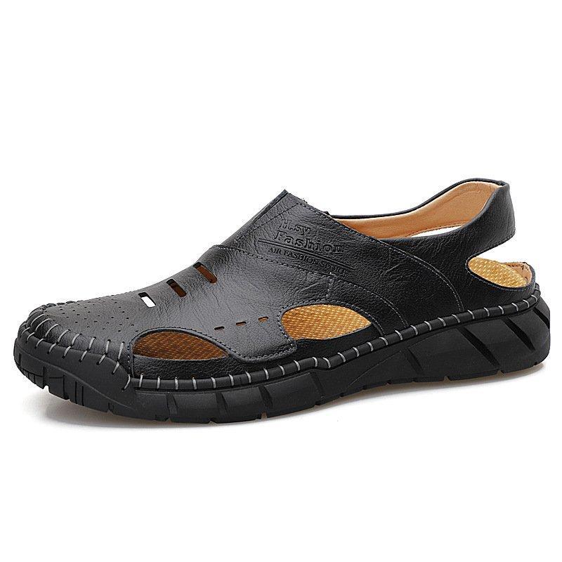 Men Summer Cowhide Daily Sandals