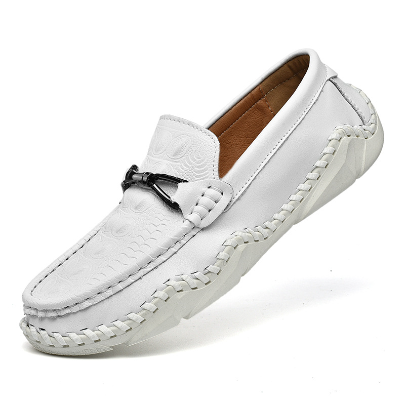 MEN'S HANDCRAFTED CROCODILE PATTERN COMFORTABLE CASUAL SHOES