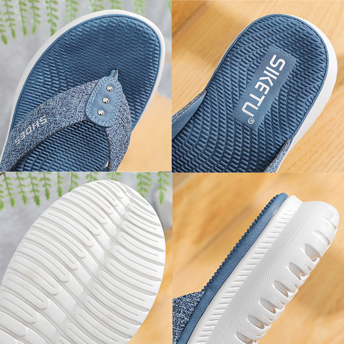 Women Flip Flop Slides Comfortable T- Strap Slippers