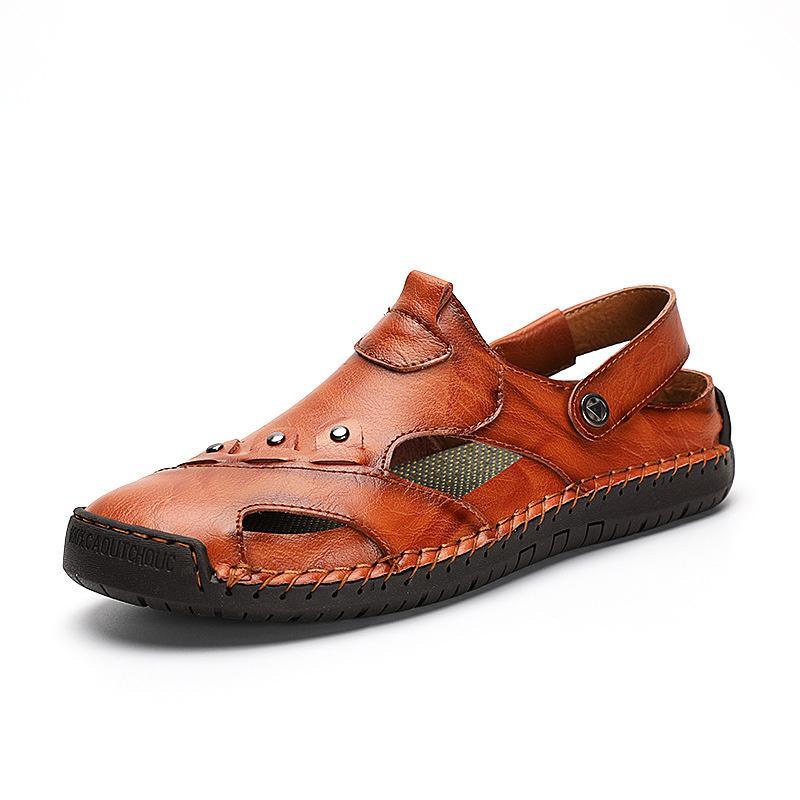 Men Summer Genuine Beach Sandals Slippers