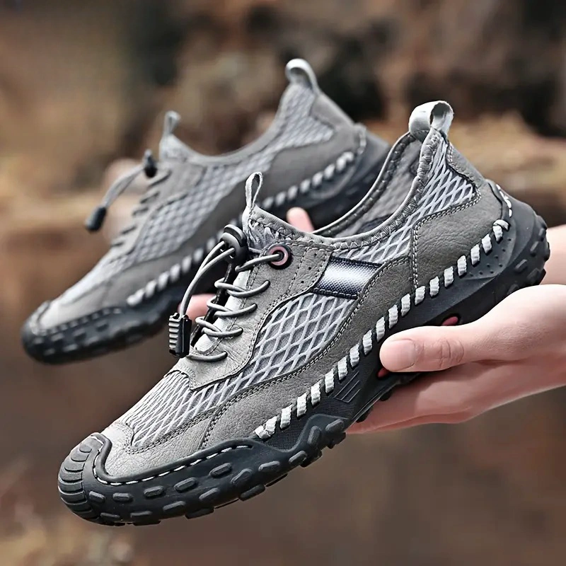 🔥On This Week Sale 70% OFF🔥Men's Breathable Mesh Sneakers- Waterproof, Non-Slip Casual Shoes with Adjustable Drawstring for Outdoor, Beach & Sports