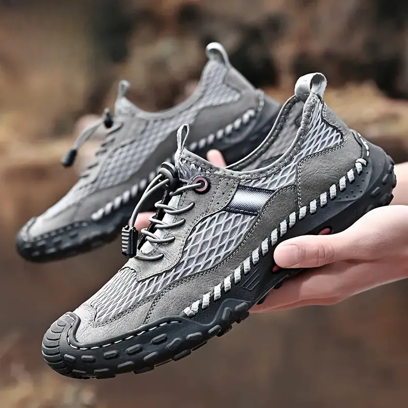 🔥On This Week Sale 70% OFF🔥Men's Breathable Mesh Sneakers- Waterproof, Non-Slip Casual Shoes with Adjustable Drawstring for Outdoor, Beach & Sports