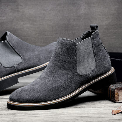 Men's Suede Plush Ankle Boots