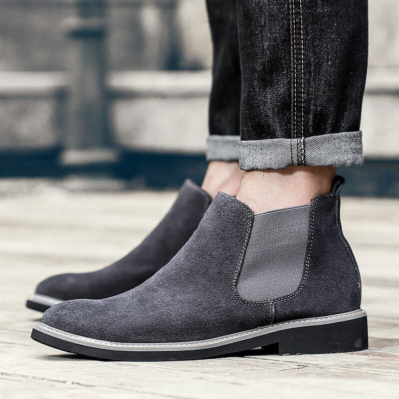 Men's Suede Plush Ankle Boots