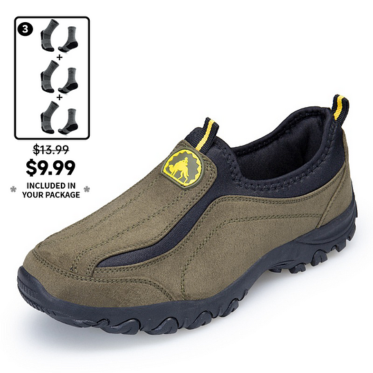 (⏰Limited Time Sale 50% OFF) Men's Orthopedic Slip-On Shoes, Lightweight Comfortable Wide Toe Walking Shoes