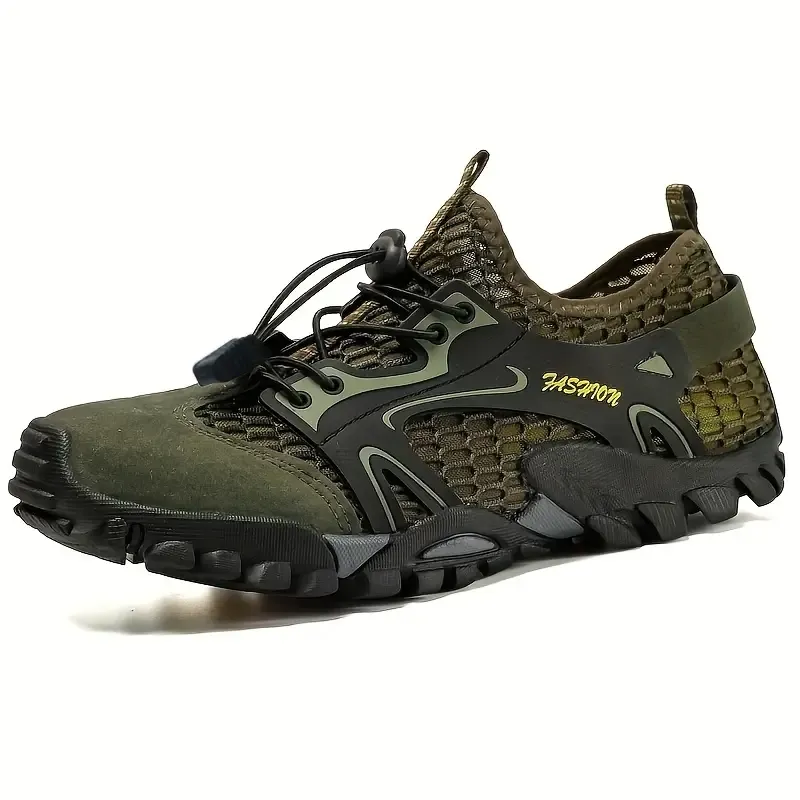 🔥On This Week Sale 70% OFF🔥Men's Breathable Mesh Sneakers- Waterproof, Non-Slip Casual Shoes with Adjustable Drawstring for Outdoor, Beach & Sports