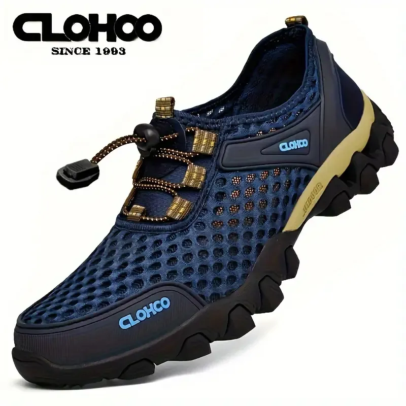 🔥On This Week Sale 70% OFF🔥Men's Breathable Mesh Sneakers- Waterproof, Non-Slip Casual Shoes with Adjustable Drawstring for Outdoor, Beach & Sports