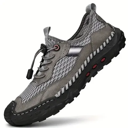 🔥On This Week Sale 70% OFF🔥Men's Breathable Mesh Sneakers- Waterproof, Non-Slip Casual Shoes with Adjustable Drawstring for Outdoor, Beach & Sports