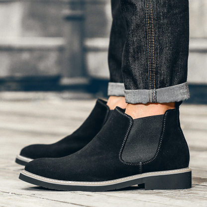 Men's Suede Plush Ankle Boots