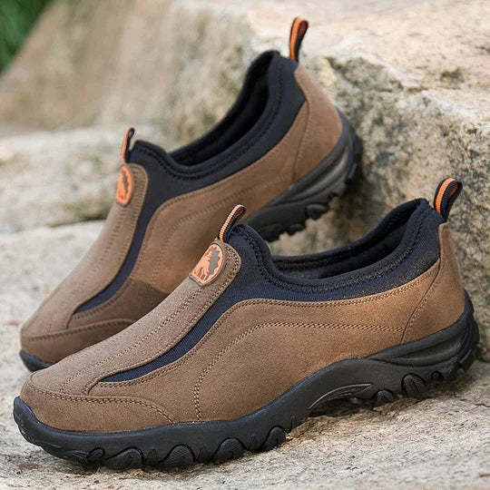 (⏰Limited Time Sale 50% OFF) Men's Orthopedic Slip-On Shoes, Lightweight Comfortable Wide Toe Walking Shoes