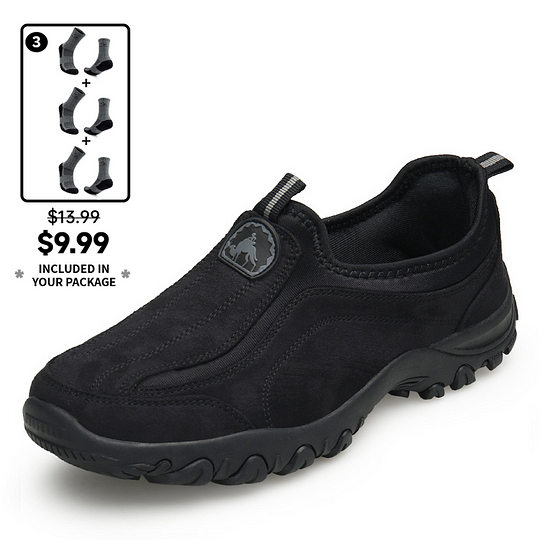 (⏰Limited Time Sale 50% OFF) Men's Orthopedic Slip-On Shoes, Lightweight Comfortable Wide Toe Walking Shoes
