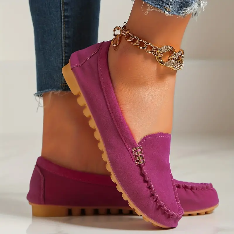 Orthoture's Round-Toe Flats,Breathable Orthopedic Slip On Walking Shoes