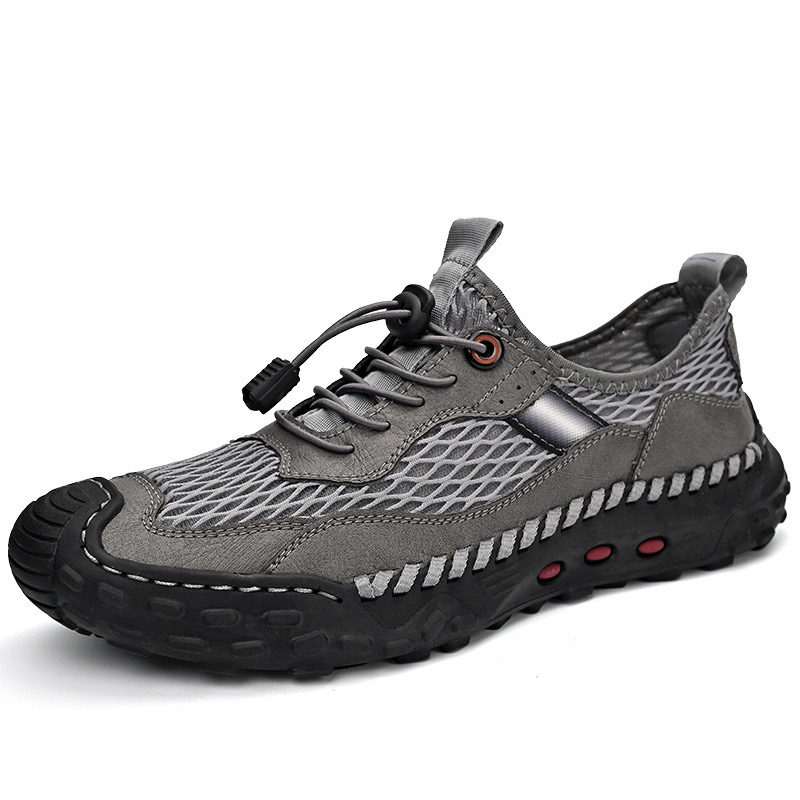 🔥On This Week Sale 70% OFF🔥Men's Breathable Mesh Sneakers- Waterproof, Non-Slip Casual Shoes with Adjustable Drawstring for Outdoor, Beach & Sports