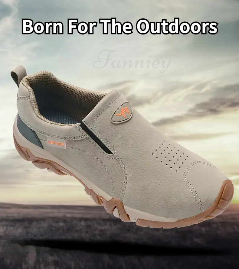 🔥Last Day Promotion 69% OFF 🎁Men's Outdoor Comfy Walking Slip-On Shoes Shoes, Comfortable Hiking Leather Sneakers