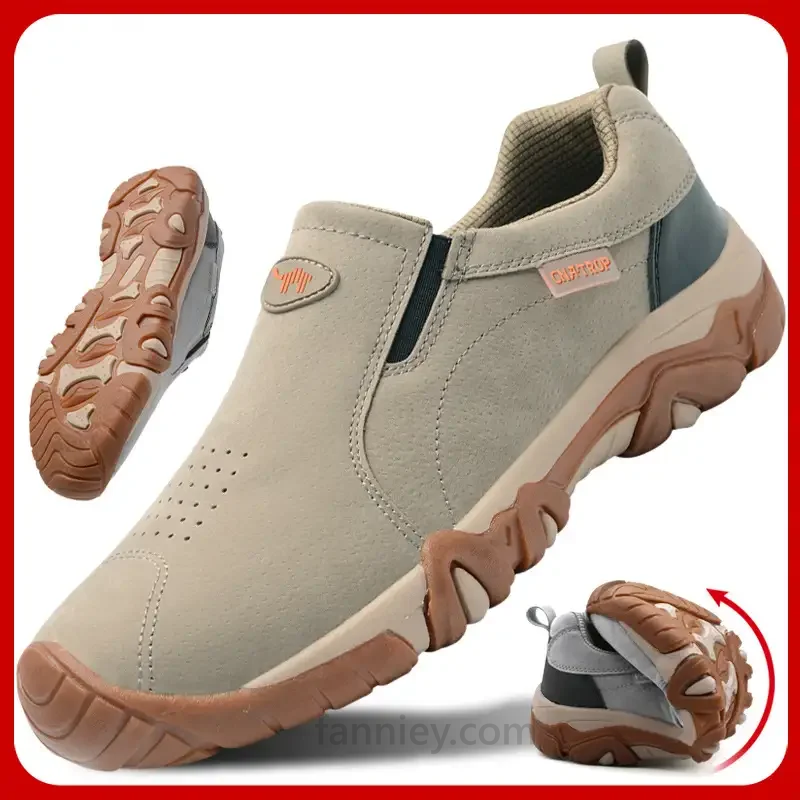 🔥Last Day Promotion 69% OFF 🎁Men's Outdoor Comfy Walking Slip-On Shoes Shoes, Comfortable Hiking Leather Sneakers