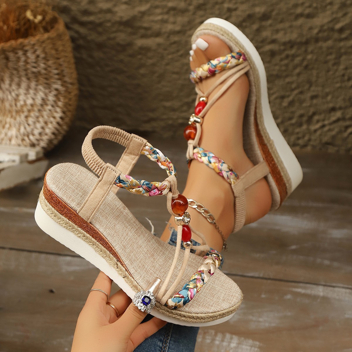 🔥🔥Last Day Promotion 50% OFF🔥Bohemian Wedge Heeled Women's Sandals