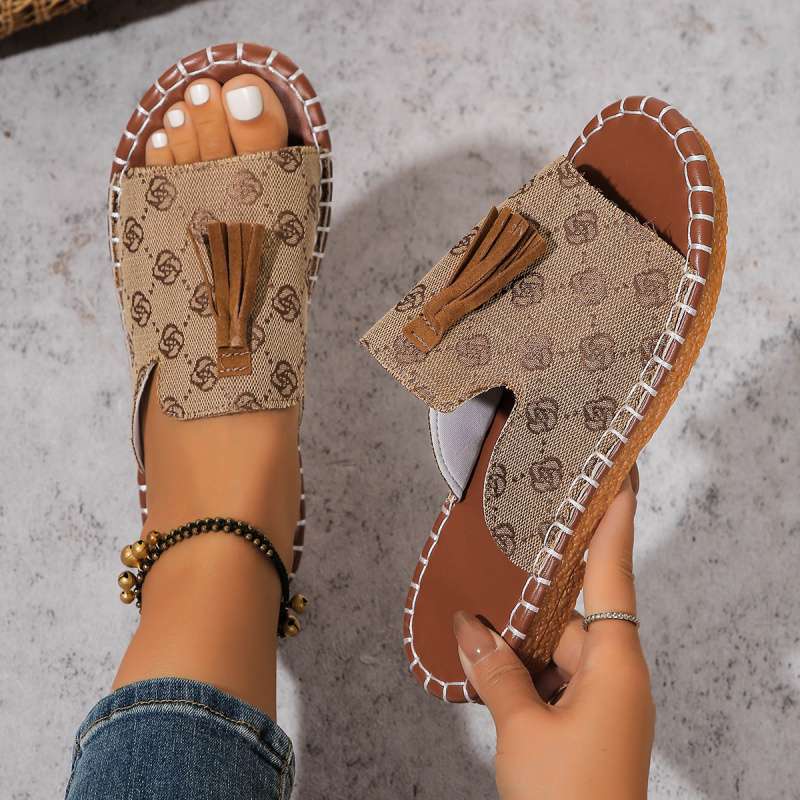 🔥Last Day Promotion 50% OFF - Women's Comfortable Tassel Flat Sandals