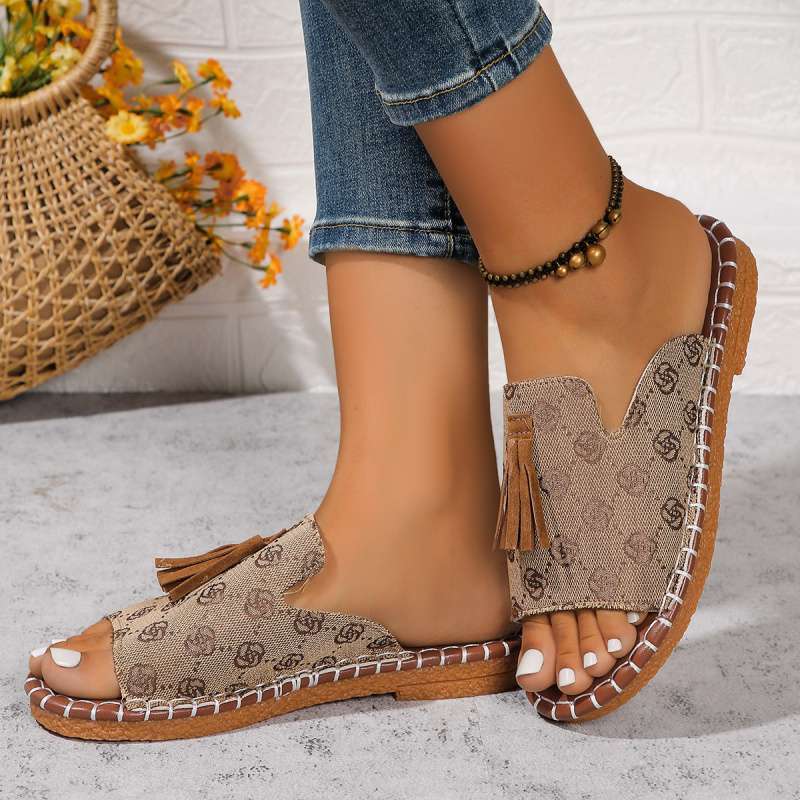 🔥Last Day Promotion 50% OFF - Women's Comfortable Tassel Flat Sandals